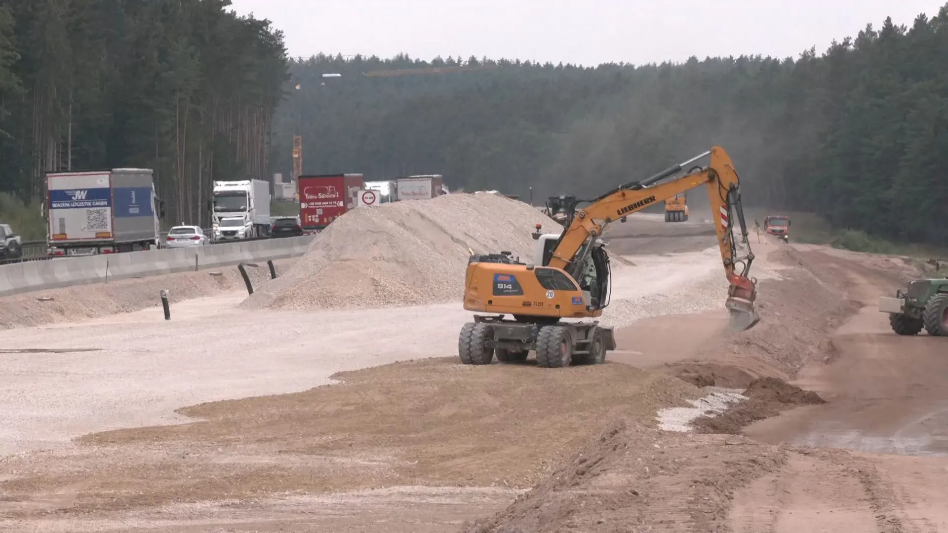 Baustelle auf der A6: Bis 2025 soll die Strecke zwischen Nürnberg und Heilbronn sechsspurig sein