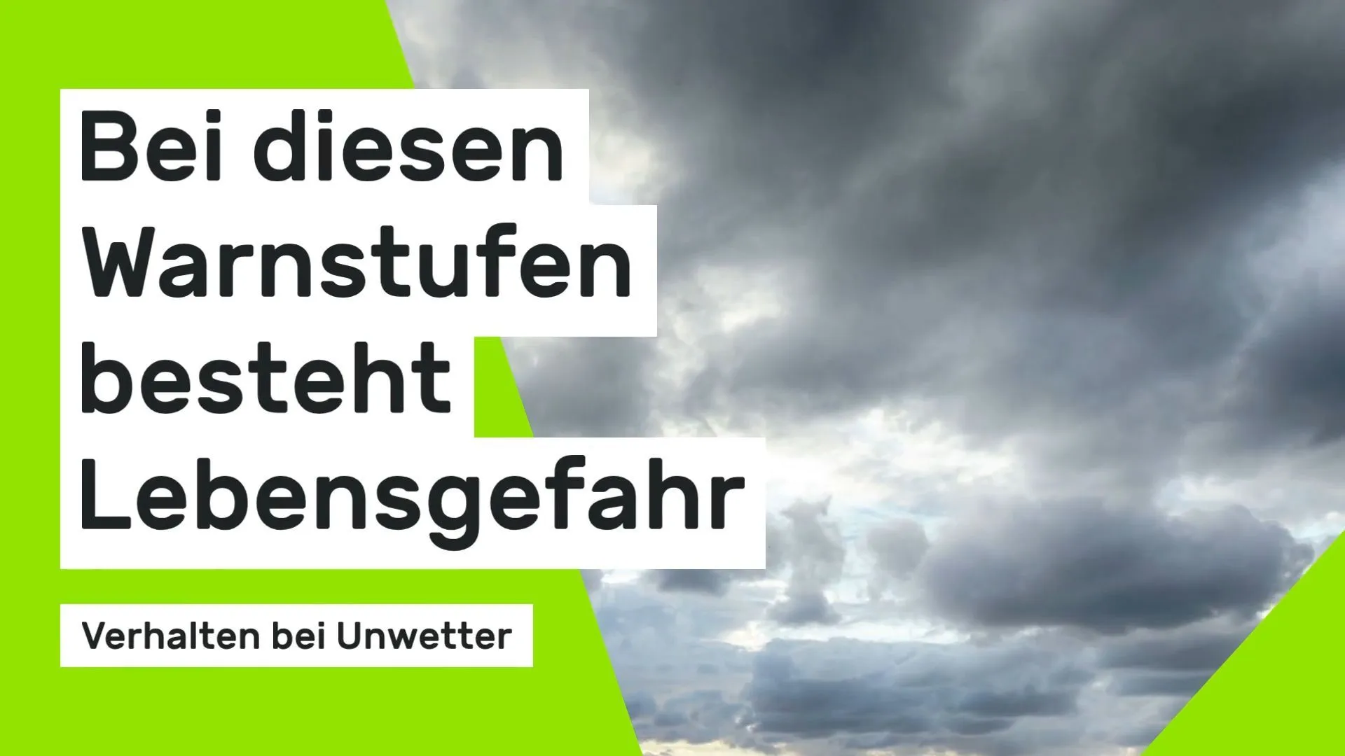 Unwetter: Bei diesen Warnstufen besteht Lebensgefahr