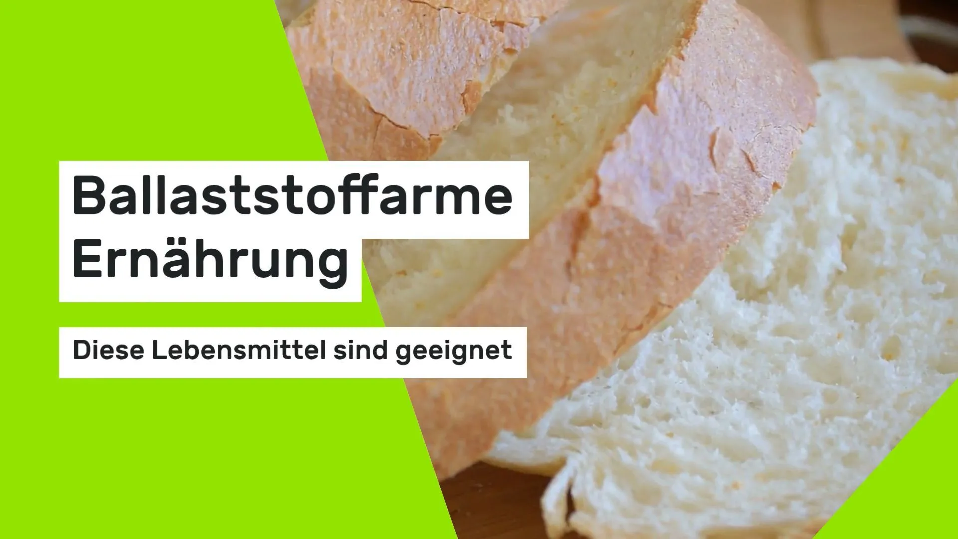 Ballaststoffarme Ernährung: Diese Lebensmittel sind geeignet.