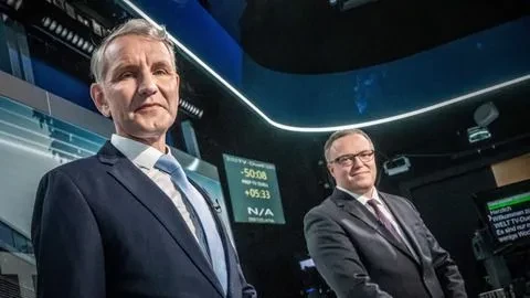 TV-Duell: CDU-Kandidat Voigt warnt vor Höckes Europapolitik