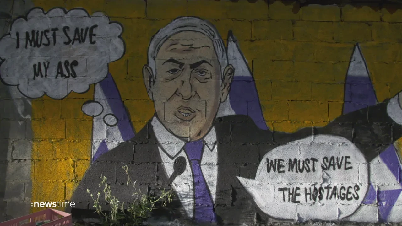Artistas de graffiti israelitas fazem uma declaração contra as políticas de Netanyahu