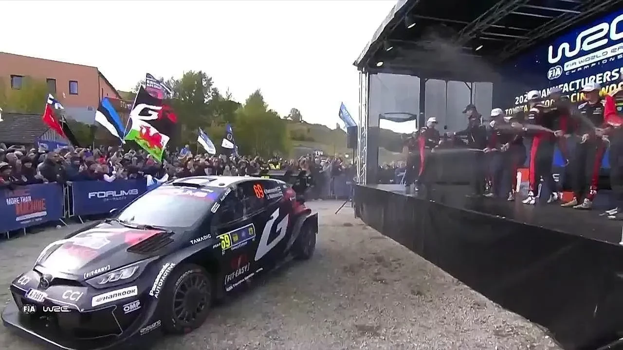 Toyota celebrates fifth straight WRC title after Rovanpera's masterclass