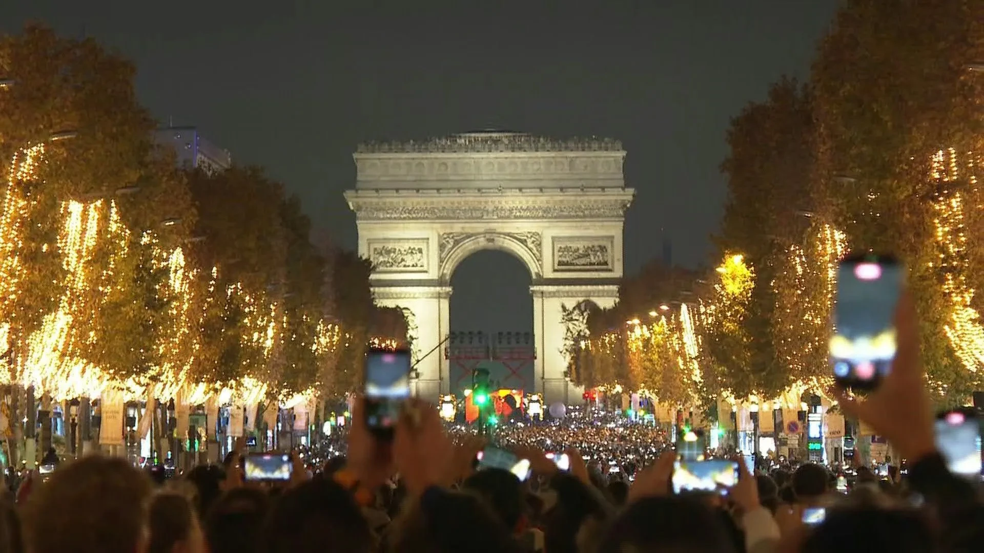Launch of the Champs-Elysees Christmas lights in Paris
